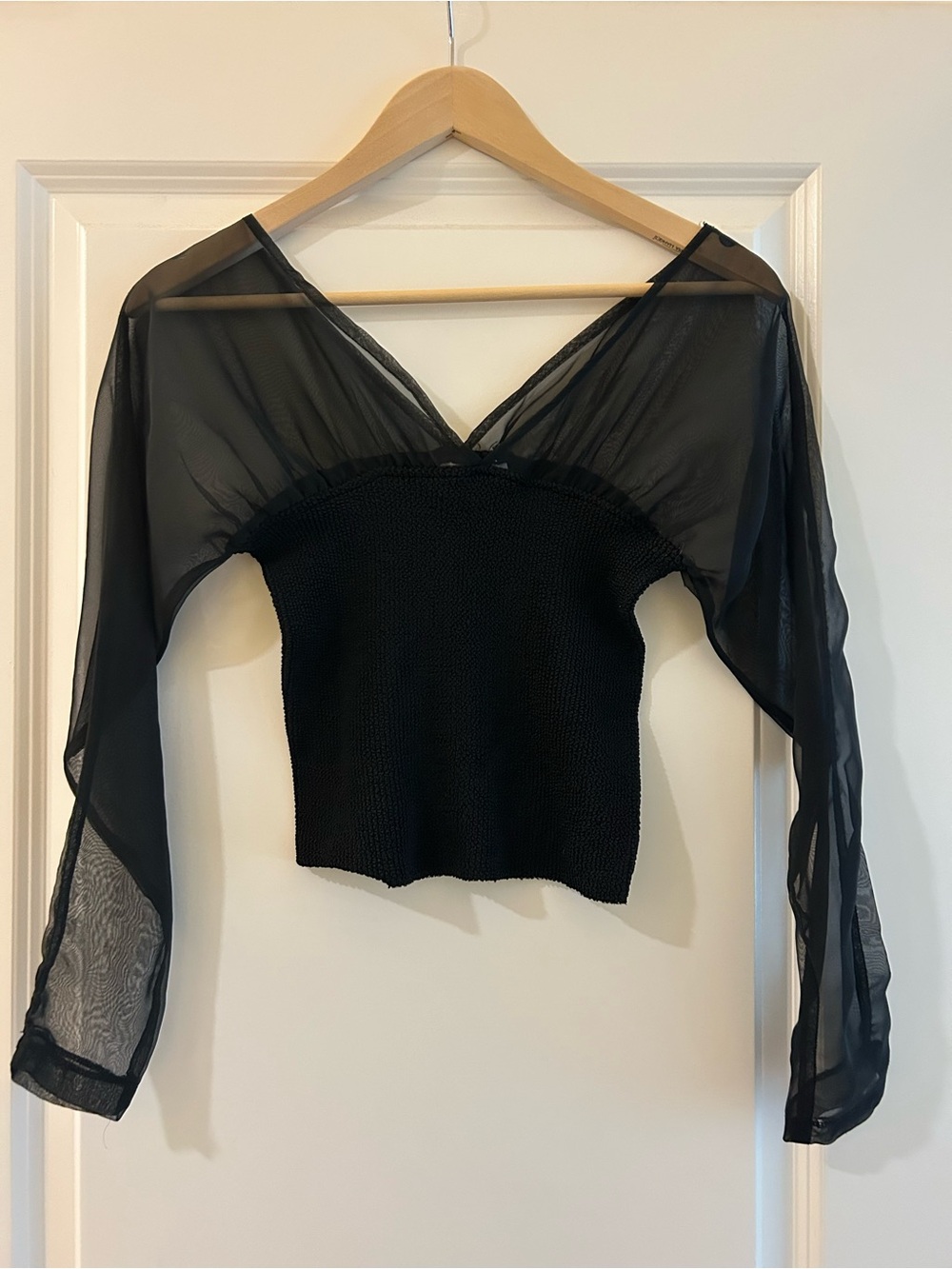 Vintage Mesh Sleeve Top